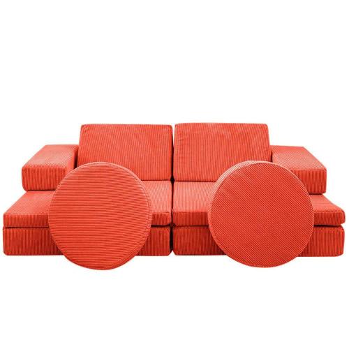 Καναπές - Κρεβάτι Διθέσιος Παιδικός Puzzle 391EVL1101 140x70x46 Orange