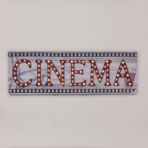 Κάδρο Cinema Με Led XC161656S 147-26-014 30x1,8x90cm Grey-Red
