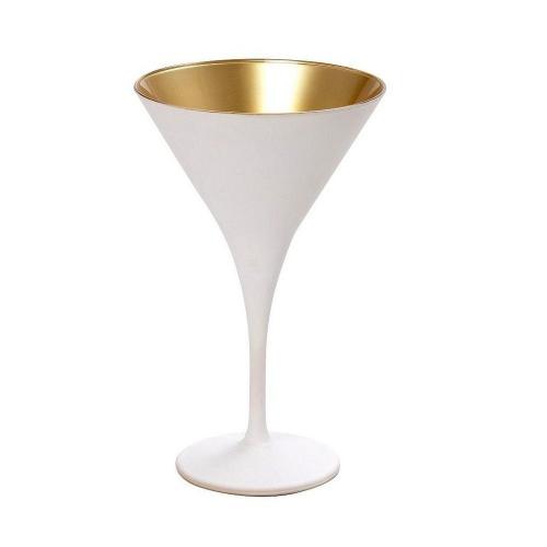 Ποτήρι Martini Κωνικό Maya Mat 10 Rab312K6 5Χ17 5cm White-Gold Espiel