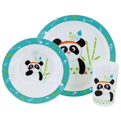 Σερβίτσιο Φαγητού Παιδικό Indian Panda (Σετ 3Τμχ) 005672 Multi Ango