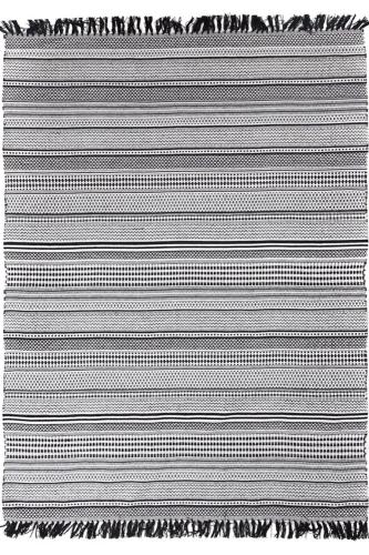 Χαλί Urban Cotton Kilim Samaira Black-White Royal Carpet