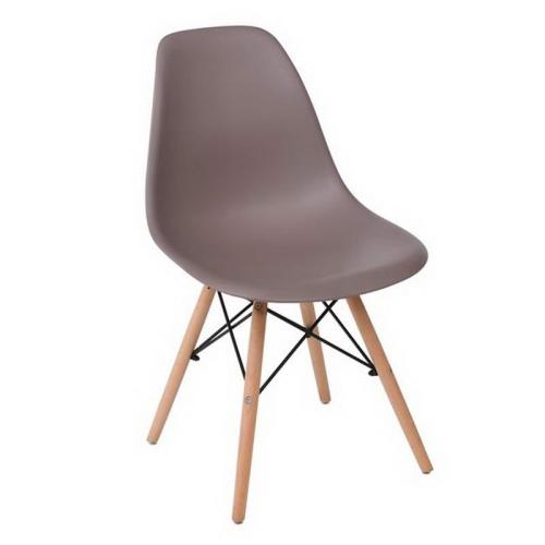 Καρέκλα Art Wood ΕΜ123,91W 46x52x82cm Sand-Beige Σετ 4τμχ