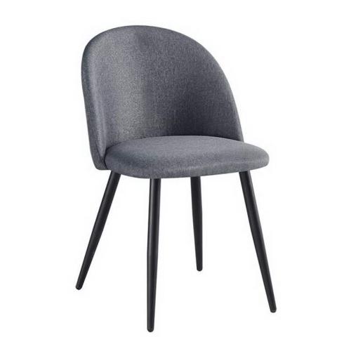 Καρέκλα Bella ΕΜ757,3 50x57x81cm Black Grey Σετ 4τμχ