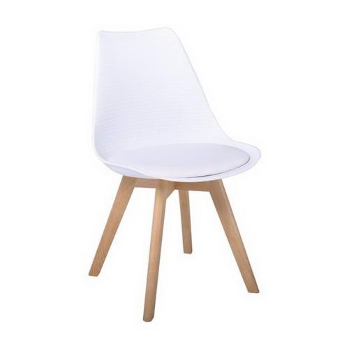 Καρέκλα Martin Stripe ΕΜ136,14S 49x56x82cm White Σετ 4τμχ