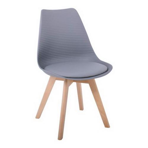 Καρέκλα Martin Stripe ΕΜ136,44S 49x56x82cm Grey Σετ 4τμχ