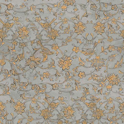 Ταπετσαρία Backyard Flowering Slate WP30006 Grey-Mustard MindTheGap