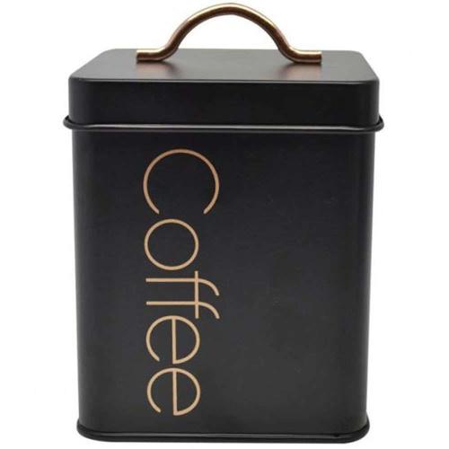 Βάζο Αποθήκευσης Coffee 816927 11,2x11,2x16,5cm Black-Bronze Ankor