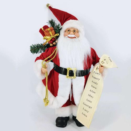 Διακοσμητικός Άγιος Βασίλης Με Λίστα Δώρων X126003 60cm Multi Aca