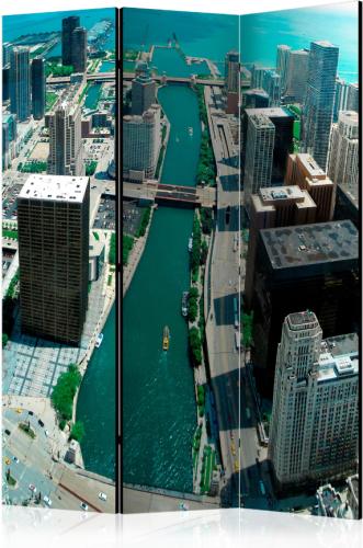 Διαχωριστικό με 3 τμήματα - Urban architecture of Chicago [Room Dividers]