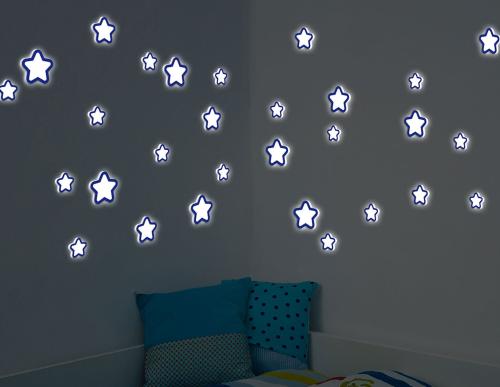 Διακοσμητικά αυτοκόλλητα τοιχου Glow Star M Φωσφορίζοντα
