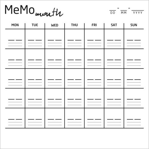 Μεταλλική επιφάνεια ντουλαπιού Young Memo month