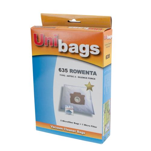 Σακούλες για MOULINEX, ROWENTA, SWIRL. Unibags 635D