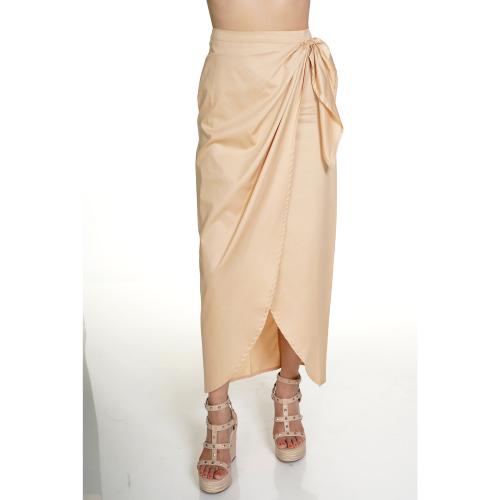 Kendall and Kylie - K&K W RUFFLE KNOT MAXI SKIRT * KKW3815005 - SAND BEIGE