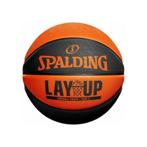 Spalding - SPALDING LAY UP ORANGE/BLACK SZ3 RUBBER BASKETBALL - ΜΠΑΛΑ