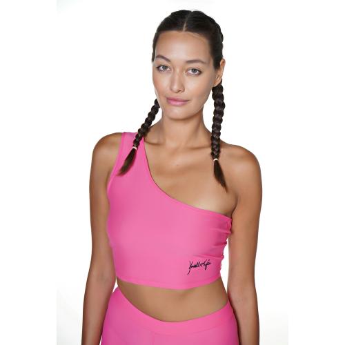 Kendall and Kylie - K&K W ONE SHOULDER TANK TOP * KKW3611635 - ROSE PINK