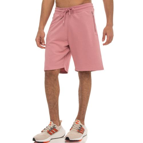 Benation - ESSENTIALS TERRY SHORTS WITH ZIP POCKETS - D.PINK
