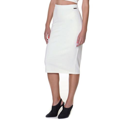 Kendall and Kylie - K&K W MIDI FITTED SKIRT * KKW3615011 - OFF WHITE