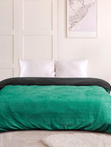 ΚΟΥΒΕΡΤΑ SKIFT GREEN ANTHRACITE Πράσινο Κουβέρτα καναπέ: 125 x 170 εκ. MADI