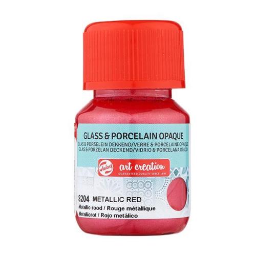 TALENS ΧΡΩΜΑ GLASS/PORCELAIN OPAQUE 8204 METAL RED 30ML