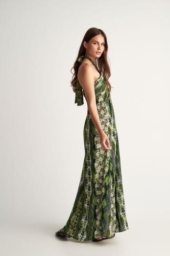Φόρεμα μακρύ με prints Grass