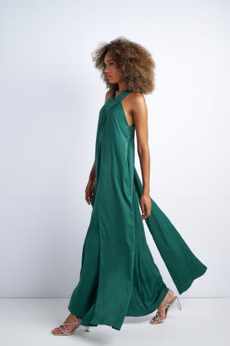 Φόρεμα μακρύ halterneck Green