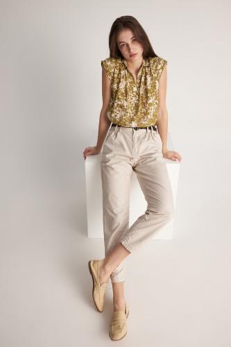Παντελόνι casual με ζώνη Vanilla