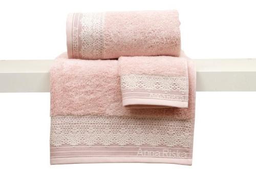 Anna Riska Σετ 3 Πετσέτες 30x50, 50x100, 70x140 Karla 1 Blush Pink