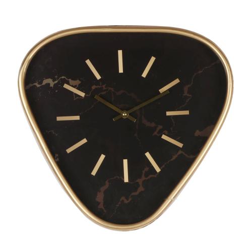 Artelibre Ρολόι Τοίχου Μαύρο/Χρυσό Μέταλλο/MDF 40x38x6cm