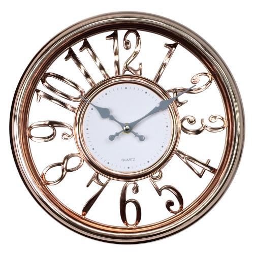Artelibre Ρολόι Τοίχου Ροζ/Χρυσό Πλαστικό Φ30.5x4cm