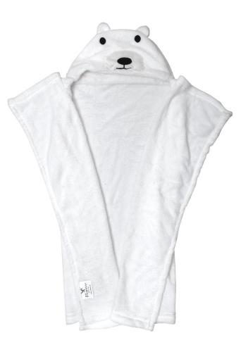 Viopros Κουβέρτα Fleece με κουκούλα Αγκαλιάς 76x100 85 Λευκό
