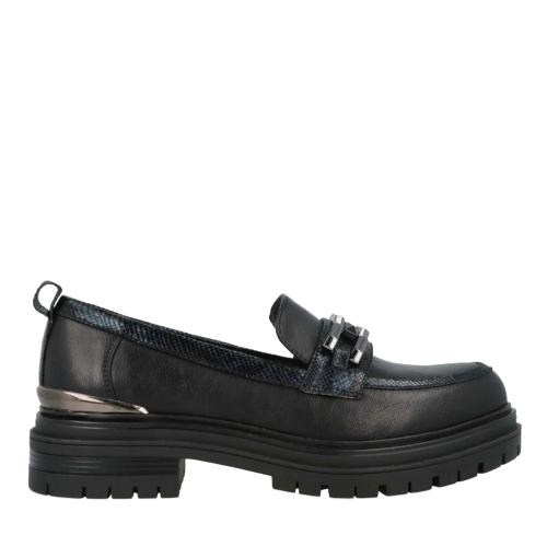 JEEP Whitley Moc Chain Loafer 36-41 - ΜΑΥΡΟ