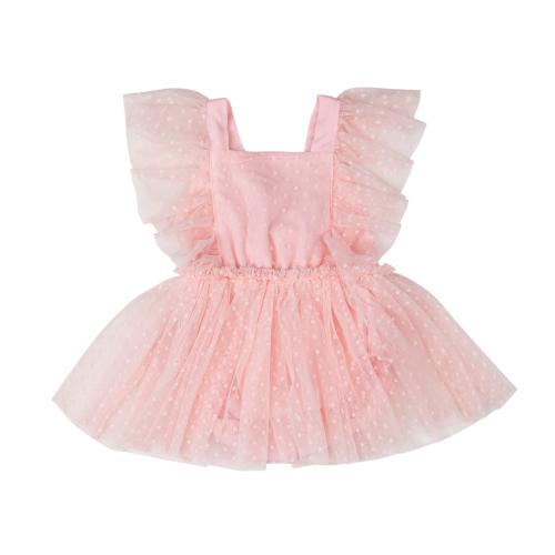 Βρεφικό φόρεμα για κορίτσι καλοκαιρινό σε σομόν χρώμα -31.4801S 0-3