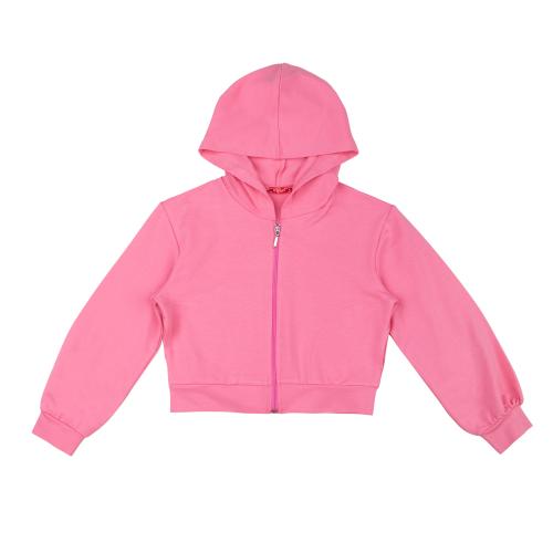 Ανοιξιάτικο μπουφάν κοντό για κορίτσι σε ροζ χρώμα με φερμουάρ -21.8000R 8 ετών