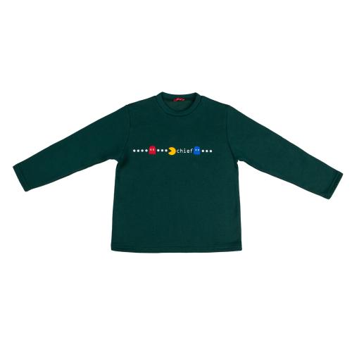 Χειμερινή μπλούζα για αγόρι σε κυπαρισσί χρώμα με τύπωμα -22.6901KY 14 ετών