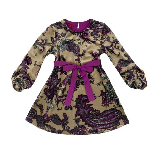 Φόρεμα χειμερινό για κορίτσι σε μωβ εμπριμέ χρώμα -22.5009
