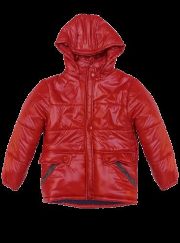 Μπουφάν χειμερινό για αγόρι σε κόκκινο χρώμα με αποσπώμενη κουκούλα -92.3900 6 ετών