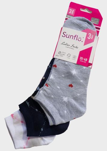 Γυναικείες κάλτσες σοσόνια all print hearts. Συσκευασία 3pack ΓΚΡΙ
