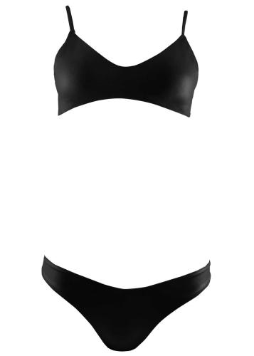 Γυναικείο set μαγιό με ενίσχυση bikini κανονική γραμμή. Καλύπτει A & B cup ΜΑΥΡΟ