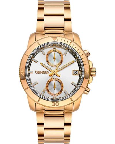 BREEZE Sparkly Crystals Chronograph - 212391.4, Rose Gold case with Stainless Steel Bracelet