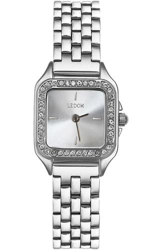 LE DOM Collection Crystals - LD.1493-1, Silver case with Stainless Steel Bracelet