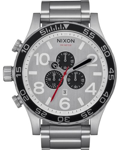 NIXON 51-30 Chrono - A083-2871-00 , Silver case with Stainless Steel Bracelet