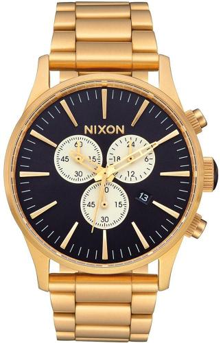 NIXON Sentry Chronograph - A386-2033-00 Gold case with Stainless Steel Bracelet