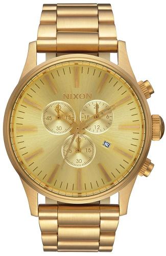 NIXON Sentry Chronograph - A386-502-00 Gold case with Stainless Steel Bracelet