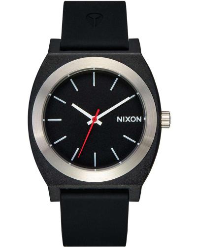 NIXON Time Teller OPP - A1361-000-00 , Black case with Black Rubber Strap