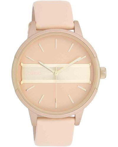 OOZOO Timepieces - C11151, Pink case with Pink Leather Strap