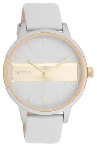 OOZOO Timepieces - C11152, Grey case with Grey Leather Strap