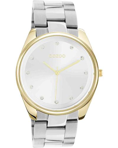 OOZOO Timepieces Crystals - C10961, Gold case with Stainless Steel Bracelet