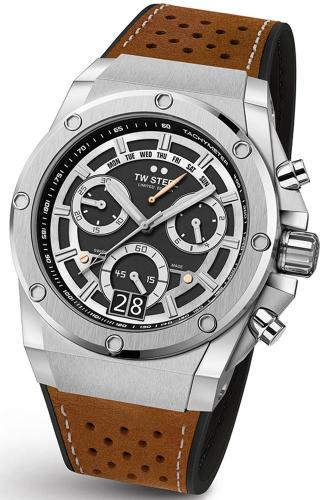 TW STEEL ACE Genesis Swiss Made Limited Edition - ACE120 Silver case with Brown Leather-Rubber Strap