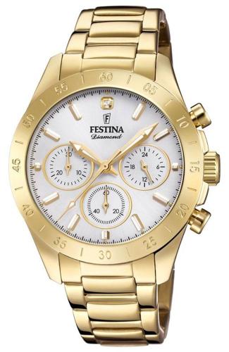 FESTINA Ladies Chronograph - F20400/1 , Gold case with Stainless Steel Bracelet
