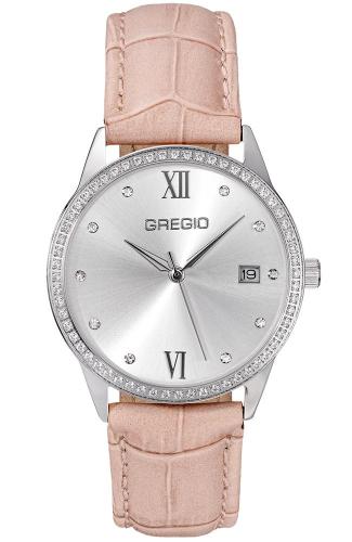 GREGIO Elise - GR320010 Silver case with Pink Leather Strap